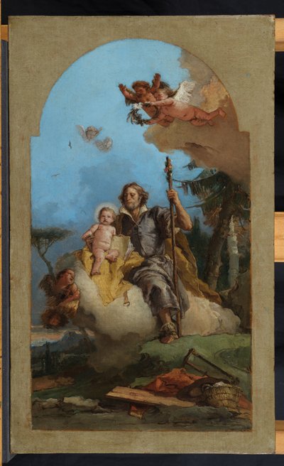 Pyhä Joosef Kristus-lapsen kanssa, 1767 tekijältä Giovanni Battista Tiepolo