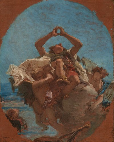 Der heilige Rochus von Engeln in den Himmel getragen tekijältä Giovanni Battista Tiepolo