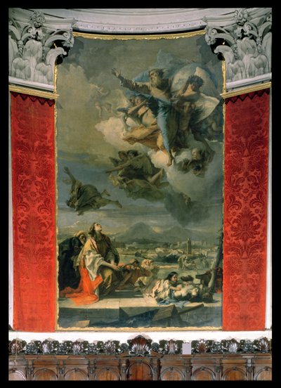 Huonekalut ja erilaiset esineet 1100- ja 1300-luvuilta tekijältä Giovanni Battista Tiepolo