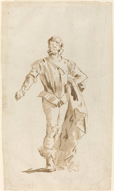 Pysyvä mies kuudestoista vuosisadan puvussa tekijältä Giovanni Battista Tiepolo