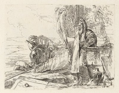 Pysyvä filosofi ja kaksi muuta hahmoa, Vari capricci (Various Capriccios) tekijältä Giovanni Battista Tiepolo