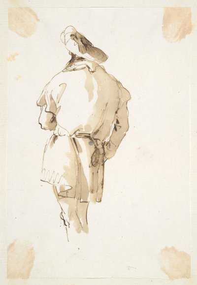 Seisova mieshahmo takaa katsottuna tekijältä Giovanni Battista Tiepolo