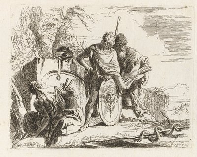Astrologi ja nuori sotilas, Vari capricci (Various Capriccios) tekijältä Giovanni Battista Tiepolo