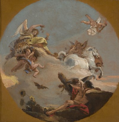 Auroran vaunut, noin 1734 tekijältä Giovanni Battista Tiepolo