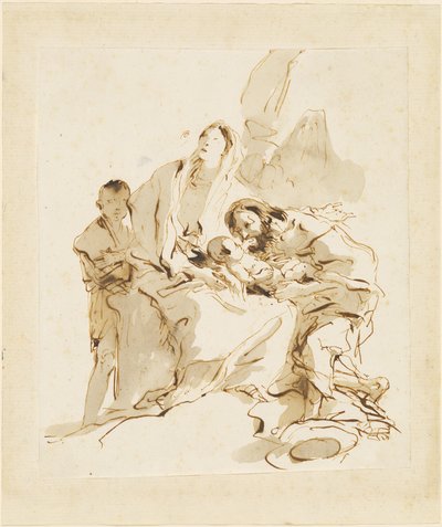 Pyhä perhe tekijältä Giovanni Battista Tiepolo