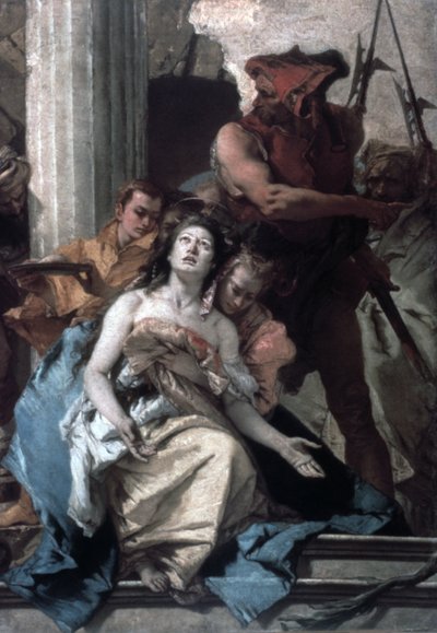 Pyhän Agathan marttyyrikuolema, c1756 tekijältä Giovanni Battista Tiepolo