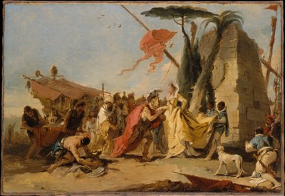 Antoniuksen ja Kleopatran kohtaaminen tekijältä Giovanni Battista Tiepolo