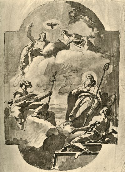 Kolminaisuus ja pyhät, 1700-luvun puoliväli, 1928 tekijältä Giovanni Battista Tiepolo