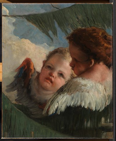 Kaksi enkelin päätä tekijältä Giovanni Battista Tiepolo