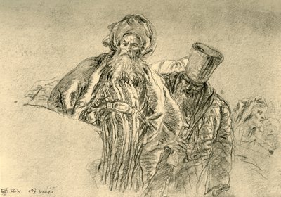 "Kaksi itämaista kauppiasta", 1753, 1928 tekijältä Giovanni Battista Tiepolo