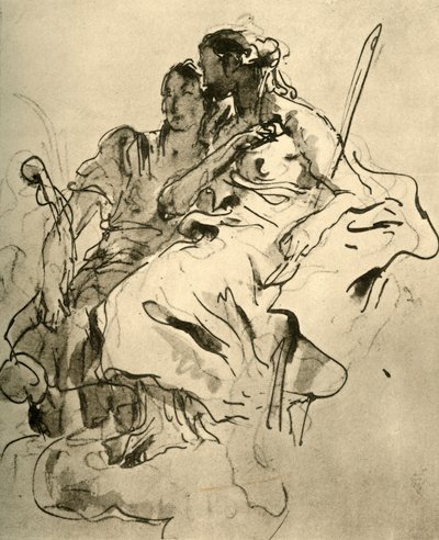 Kaksi nuorta naista, 1700-luvun puoliväli, 1928 tekijältä Giovanni Battista Tiepolo