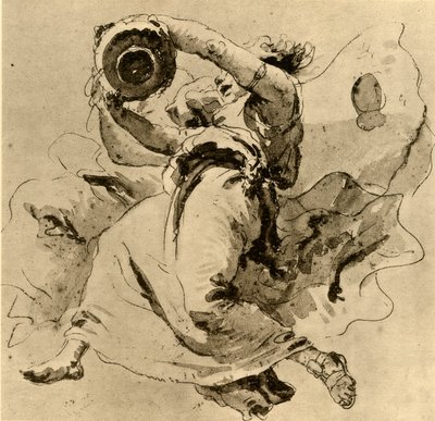 Kaksi neroa pitelemässä purkkia, 1700-luvun puoliväli, 1928 tekijältä Giovanni Battista Tiepolo