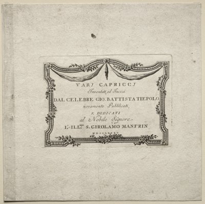 Erilaisia otuksia, 1785. tekijältä Giovanni Battista Tiepolo