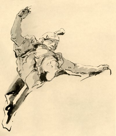 Pilvien päällä seisova soturi, 1700-luvun puoliväli, 1928 tekijältä Giovanni Battista Tiepolo