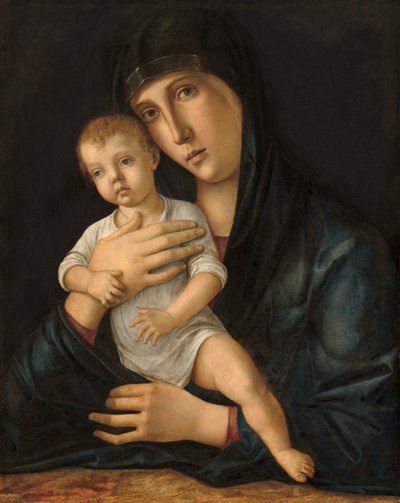 Madonna ja lapsi, n.1480-1485 (öljy paneelille) tekijältä Giovanni Bellini