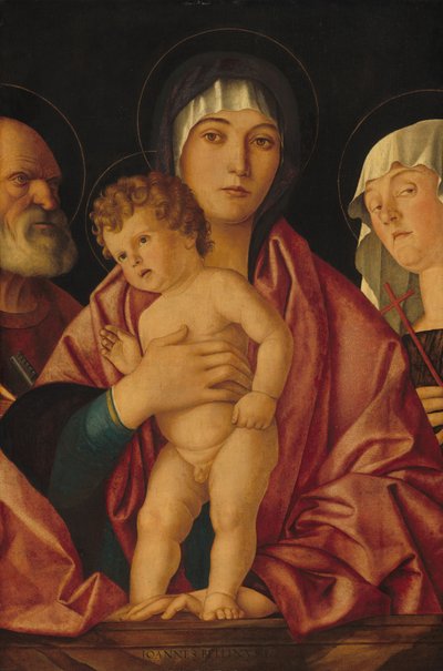 Madonna ja lapsi pyhien kanssa, n. 14901500. tekijältä Giovanni Bellini