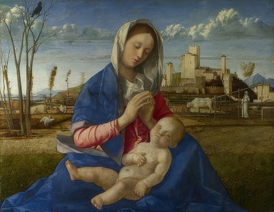 Niityn Madonna. Noin 1500 tekijältä Giovanni Bellini