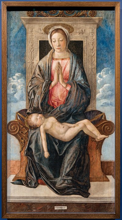 Madonna nukkuvan vauvan kanssa, kirjoittanut Giovanni bellini, n. 1470. tekijältä Giovanni Bellini
