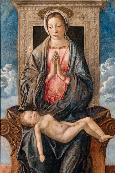 Madonna nukkuvan vauvan kanssa, kirjoittanut Giovanni bellini, n. 1470. tekijältä Giovanni Bellini