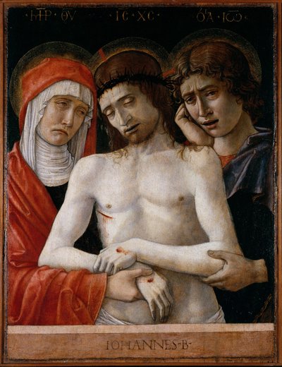 Pietà, jossa on Madonna ja Johannes evankelista tekijältä Giovanni Bellini