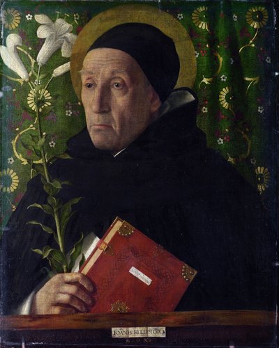 Muotokuva Fra Teodorosta Urbinosta Pyhänä Dominicina tekijältä Giovanni Bellini