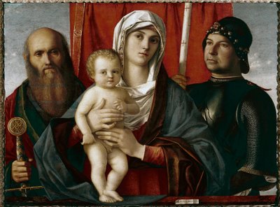Neitsyt lapsen kanssa pyhän Paavalin ja pyhän Georgen välillä Giovanni Bellinin maalaus dit il Giambellinon tekijältä Giovanni Bellini