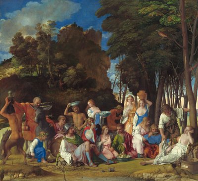 Jumalten juhla tekijältä Giovanni Bellini and Titian