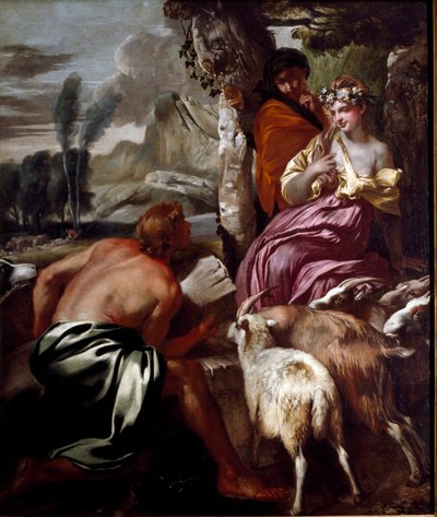Jacob tapaa Rachelin kaivolla Giovanni Benedetto Castiglionen maalaus dit il Grechetto (1610-1665) 1600-luku Geenit, yksityinen kokoelma tekijältä Giovanni Benedetto Castiglione