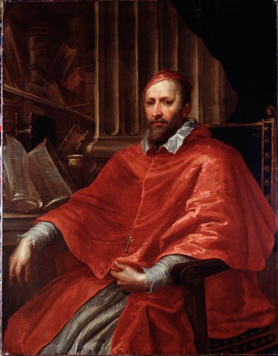Italian kardinaali Ottaviano Raggin muotokuva (öljy kankaalle tekijältä Giovanni Benedetto Castiglione