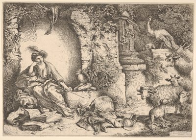 Circe muutti Ulysseksen seuralaisia eläimiksi, 1650-1651. tekijältä Giovanni Benedetto Castiglione