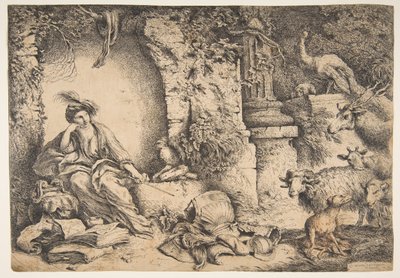 Circe Ulysseksen seuralaisten kanssa muuttui eläimiksi, 1650-51. tekijältä Giovanni Benedetto Castiglione