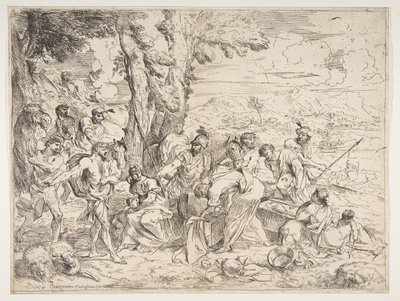 Laban etsii epäjumalia Jaakobin omaisuudesta, n. 1635-40. tekijältä Giovanni Benedetto Castiglione