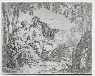 Lepää lennolla Egyptiin tekijältä Giovanni Benedetto Castiglione