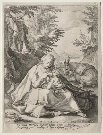 Lepää lennolla Egyptiin tekijältä Giovanni Benedetto Castiglione