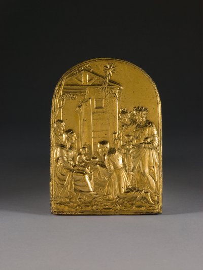 Plaketti, Maagien palvominen, 1500-luvun alku (pronssi). tekijältä Giovanni Bernardi