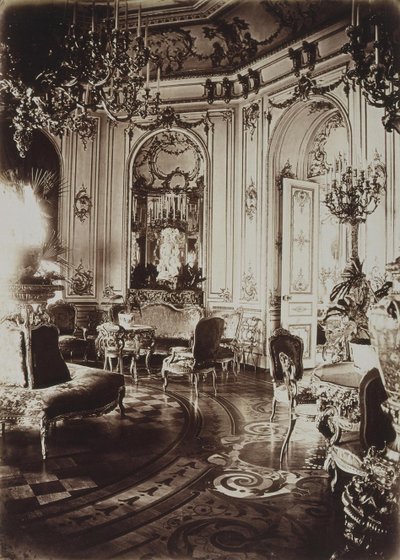 Stroganov-palatsi Pietarissa. Soikea olohuone, 1860-luku tekijältä Giovanni Bianchi