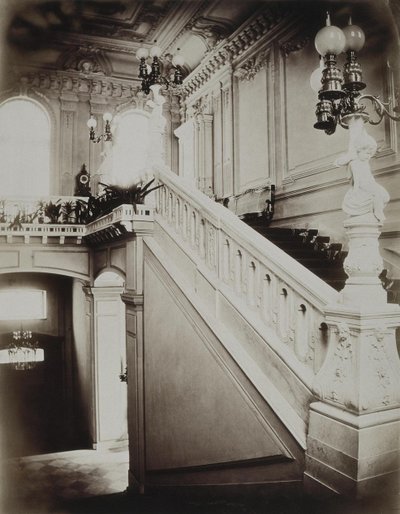 Stroganov-palatsi Pietarissa. Upea portaikko alemmalla eteisellä, 1860-luku tekijältä Giovanni Bianchi