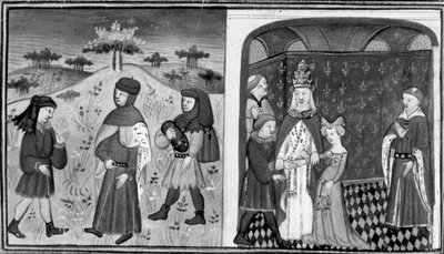 Dekameron, Aleksanteri tapaa nuoren apotin; paavi naittaa Aleksanterin Englannin prinsessalle. Toinen päivä, novelli 3 tekijältä Giovanni Boccaccio