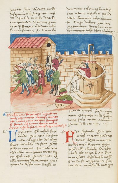 Dekameron, Napolin tuoksut - Andreuccio di Pietro nousee kaivosta, Toinen päivä, novelli 5. tekijältä Giovanni Boccaccio