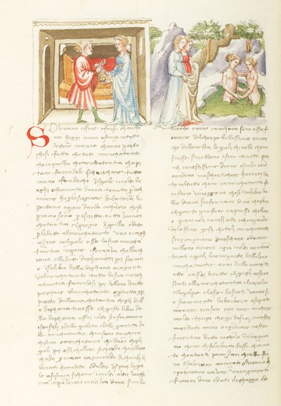 Dekameron, Liaison dangereuse Salabaetto et Jancofiore se baignant, kahdeksas päivä, novelli 10. tekijältä Giovanni Boccaccio