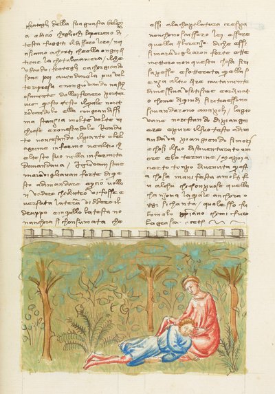 Dekameron, Neljäs päivä, novelli 6; ennakkoaavistus: Gabriotton kuolema. tekijältä Giovanni Boccaccio