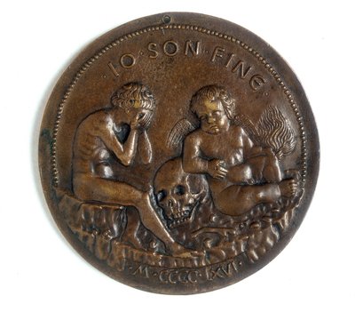 Antonino Pioa kuvaava mitali: verso, Giovanni Boldùn teos, konservoitu Galleria Estense Modenassa tekijältä Giovanni Boldù
