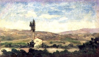 Maisema poppelin kanssa tekijältä Giovanni Boldini