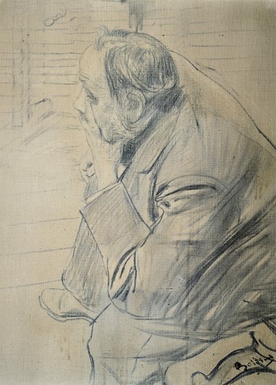 Edgar Degasin muotokuva Giovanni Boldini (1842-1931) Hiili kankaalle, 605x46 cm, n. 1885 tekijältä Giovanni Boldini