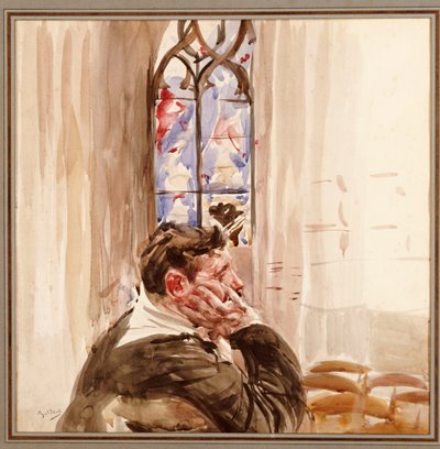 Muotokuva miehestä kirkossa, 1900 tekijältä Giovanni Boldini