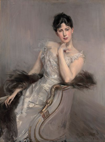 Lady in white Lady in white, 1902. tekijältä Giovanni Boldini