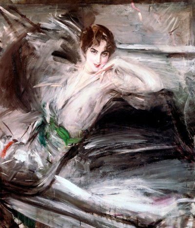 Nainen istui tuolilla, c1860 tekijältä Giovanni Boldini