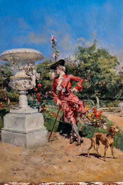 Jovem marquês em Versalhes, detalhe finlandês tekijältä Giovanni Boldini