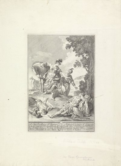 Kohtaus Tasson "La Gerusalemme liberata" tekijältä Giovanni Cattini (attributed to)
