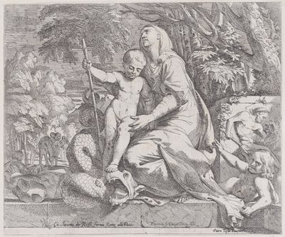 Allegoria lopuista lennossa Egyptiin, 1650-55. tekijältä Giovanni Cesare Testa